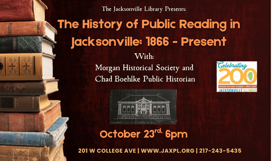 Presented by Morgan Historical Society and Chad Boehlke, Public Historian. Thursday, October 23rd at 6pm.